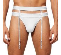 renvena Calzoncillos para hombre para partidarios deportivos, pantalones de entrenamiento con letras, lencería, , lencería gay, calzoncillos de verano, fiesta, Blanco, XXL