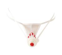 renvena Calzoncillos tipo tanga para hombre, divertidos, con gorro desmontable, ropa interior, Tipo A Blanco, Talla única