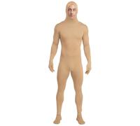 renvena Mono de una pieza para hombre, de manga larga, de cuerpo entero, con capucha, elástico, ajustado, para fiesta, carnaval, disfraz, desnudo, 190/L