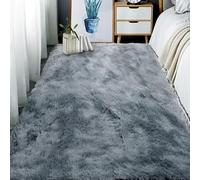 RENXTAO Imitación Mullida Alfombras 385 x 400 cm Esponjosa Alfombra de Felpa Decoración Moderna para El Salón for Living Room Niña Juvenil Adulto, Gris Claro