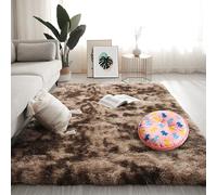 RENXTAO Lfombra de Pelo Largo 210 x 350 cm Pelo Largo Pelusa Alfombras de Habitacion Extragrande para Exterior Pasillo, Marrón