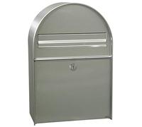 Renz 400020M Buzón de Acero Inoxidable ámbar 400 con Tapa para la Lluvia, tamaño Grande, 555 x 380210 mm