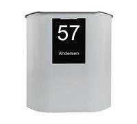 Renz 650900M UFO 650-Buzón de Aluminio con Solapa en la Parte Superior y Apertura Frontal, 538 x 460 x 164 mm, Color Blanco, Plata