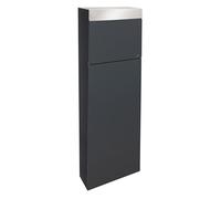 Renz Liberty 672501 RAL 7016 - Buzón de pie Moderno, Resistente a la Intemperie, Color Gris Antracita