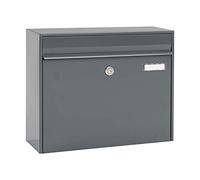 Renz MEFA Vals 101 101500DE - Buzón con placa para nombre (310 x 385 x 137 mm), color gris