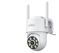 Reobiux 1080P Camara Vigilancia WiFi Exterior/Interior,Camaras Vigilancia Domicilio WiFi,2.4G,PTZ 360,Visión Nocturna Color,Audio Bidireccional,Detección Humana,Alarma,3m Cable,IP66