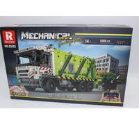 Reobrix Camión de basura Technic Baustein Set para niños de 14 años, camión comprimido RC con funciones interactivas, regalo creativo