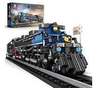 Reobrix Big Boy - Juego de bloques de construcción de tren de locomotora de | 66805, Bloques de construcción de tren de vapor, modelo de tren coleccionable, tren articulado mecánico con pista