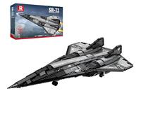 Reobrix Bloque de construcción SR-72 Fighter Jet para adultos, modelo de avión de reconocimiento militar, 33039, avión militar técnico, aficionado, regalos de ladrillo coleccionables para adolescentes