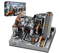 Reobrix GBC Juego de maquinaria de minería eléctrica con doble motor, simulación de proceso de minería de bolas de GBC, juguete educativo para más de 14 adultos e ingenieros, arquitectura de montaña