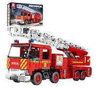 Reobrix Juego de bloques de construcción de coche de bomberos, mando a distancia APP, 22005, juguete de construcción de vehículo de emergencia para niños, juguete de coche de bomberos grande para