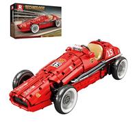 Reobrix Juego de construcción de coche F1 para adultos, kit de modelo de carreras de fórmula retro, kit de bloques de construcción de autos de carreras coleccionables a escala 1:8 para decoración del