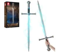 Reobrix Juegos de construcción de espadas para adultos, modelo coleccionable de Narthil, modelo de construcción y exhibición, estilo anime 99024, espada de juguete para cosplay, decoración de oficina