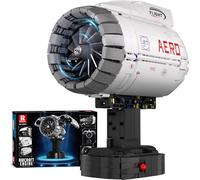 Reobrix Juegos de juguetes de construcción de motor de avión con motor, kit de modelo de ventilador de motor de chorro mecánico para adultos, 33019 STEM Ingeniería de avión, modelo de pasatiempo