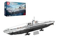 Reobrix Juguete militar de bloque de construcción U-Boat, kit de modelo submarino alemán U-35 Segunda Guerra Mundial para adultos