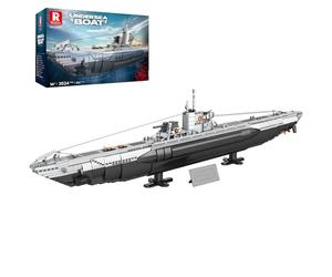 Reobrix Juguete militar de bloque de construcción U-Boat, kit de modelo submarino alemán U-35 Segunda Guerra Mundial para adultos