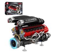Reobrix Kit de Construction de Moteur V12, Modle de Moteur de Supercar | Modelo de Motor en V A 65°, Set de Construccin Mecnica 33016, Artculo de Coleccin Premium para Adultos, 1240 Piezas