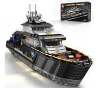 Reobrix Maqueta de Yate Lujo para Adulto, Modelo de Yate de Bloques 66103 | Modelo de Barco de Bloques, Diseño Interior Multinivel, Modelo de Yate Modular, Kit de Construcción de Yate, 4421 Piezas