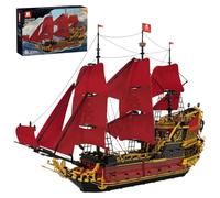 Reobrix Revenge - Juego de bloques de construcción de barco pirata para adultos, kit de modelo histórico de más de 5666 piezas 66049, juguete de construcción de barco de vela coleccionable, regalos de