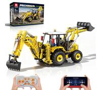 Reobrix Set de construcción de Excavadora a Control Remoto para Adultos, 22018 Juguete de construcción con Motor de Excavadora y Bulldozer 2 en 1, 2231 Piezas Juguetes de construcción para Adultos