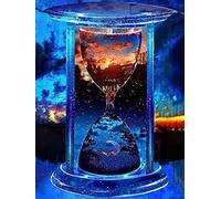 Reofrey 5D Diamond Painting Reloj de arena paisaje, Pintura Diamante Bricolaje Completo Taladro Arte, Punto de Cruz Diamantes Bordado Pegatinas de Pared Decoración de La sala (30x40cm)