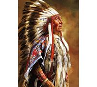 Reofrey Diamond Painting 5D Pintura Diamante Indio Viejo Bricolaje Completo Taladro Arte, Diamantes Imitación Bordado Pegatinas de Pared Decoración de La sala 30x40cm