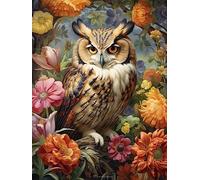 Reofrey Diamond Painting Kit Taladro Completo Búho, Animales Rhinestone Cuadros Diamantes 5D Punto De Cruz Diamante, Cruz Bordado Bricolaje Lienzo Craft Hogar Pared Manualidades 30x40cm