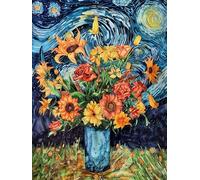 Reofrey Diamond Painting Kit Taladro Completo Flor, Paisaje Rhinestone Cuadros Diamantes 5D Punto De Cruz Diamante, Cruz Bordado Bricolaje Lienzo Craft Hogar Pared Manualidades 30x40cm