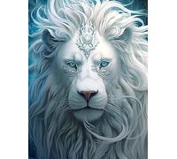 Reofrey Diamond Painting Kit Taladro Completo León, Animales Rhinestone Cuadros Diamantes 5D Punto De Cruz Diamante, Cruz Bordado Bricolaje Lienzo Craft Hogar Pared Manualidades 30x40cm