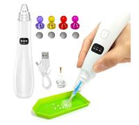 Reofrey Diamond Painting Pen - Kit de 4 Diamond Painting accesorios + 2 Cabezales Recambio, 3 Niveles de Succión Ajustables, Recargable, Herramienta Rápida DIY para Diamond Art - Regalos Creativos
