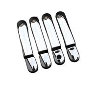 REOKIP Embellecedores De Las Manijas Exteriores De Las Puertas Para Nissan Para Marzo Para Micra K12 Para Tiida C11 2003-2010 Manija Puerta Exterior(Silver 2 buttons)