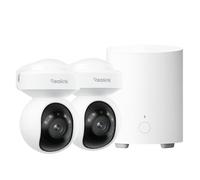 Reolink 2× E1 Outdoor+Home Hub Mini，Cámaras WiFi Exterior 5MP con Zoom 3X，Visión Nocturna Color，Detección Personas/Vehículos y Centro de Seguridad Todo en Uno con Almacenamiento Local y Acceso Remoto