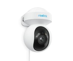 Reolink 2K Cámara de Seguridad Exterior con Pan&Tilt, Visión Nocturna Verdadera en Color F1.0 en Condiciones de Baja Luz, Wi-Fi de Banda Dual 2,4/5GHz, Audio Bidireccional, E1 Outdoor CX