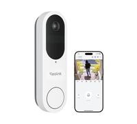 Reolink 2K Timbre Inalámbrico Exterior Impermeable, Cámara Portero con Batería, Vista de 150°x150°, 2,4/5GHz Wi-Fi, Alimentación por Batería/Cable, Detección de Persona/vehículo/Paquete, Blanco
