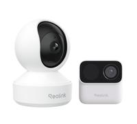 Reolink 3K 5MP Cámara Interior E1 Pro y Argus MagiCam Cámara Inalámbrica Magnética Exterior/Interior, Detección de Llanto, Wi-Fi 2,4/5GHz, Visión Nocturna, IP67, Almacenamiento Local