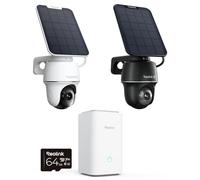 Reolink 4K 360° PT Camara Vigilancia WiFi Outdoor Solar con Seguimiento Automático, Gestión Central y Almacenamiento, Sin Cuotas Mensuales por Almacenamiento Local, Set de 2 Argus PT Ultra + SP