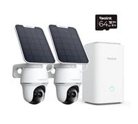 Reolink 4K 360° PT Camara Vigilancia WiFi Outdoor Solar con Seguimiento Automático, Gestión Central y Almacenamiento, Sin Cuotas Mensuales por Almacenamiento Local, Set de 2 Argus PT Ultra + SP