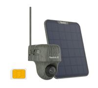 Reolink 4K 3G/4G Camara Vigilancia Exterior con Tarjeta SIM, Visión Nocturna, Detección de AI, Reconocimiento de Animales, Batería Recargable, Go Ranger PT +6W Panel Solar +Tarjeta 32G microSD