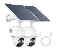 Reolink 4K 8MP Cámara Inalámbrica de Exteriores con Batería, 3G/4G LTE, 360° PTZ, Audio Bidireccional, Fácil Instalación, 2×Go PT Ultra + Panel Solar + Cable de Extensión de Panel Solar 4,5 m