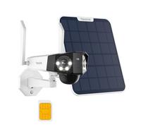 Reolink 4K Camara Vigilancia 3G/4G LTE de Doble Lente 180°, Camara de Exterior sin Cables con Batería Solar, Detección de Persona/Vehículo/Mascotas, Compatible con Cloud/Alexa, Duo 2 LTE + Panel Solar