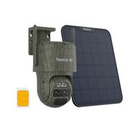 Reolink 4K Camara Vigilancia Sim con Doble Lente, Camara Solar 4G con Auto-Seguimiento, Zoom Híbrido 6X, Cámara Fototrampeo IP65, IR Sin Brillo, TrackMix LTE Trail + Panel Solar