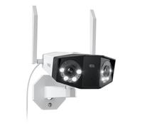 Reolink 4K Camara Vigilancia WiFi Exterior 2,4/5Ghz con Doble Lente, Campo de Visión 180°, Cámara IP Soporta Detección de Personas/Vehículos/Mascotas, Visión Nocturna, Audio Bidireccional, Duo 2 WiFi