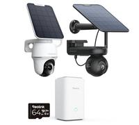 Reolink 4K Camara Vigilancia WiFi Exterior Solar, Vigilancia de 360° con Seguimiento Automático, 2.4/5GHz WiFi 6, Detección Inteligente, Home Hub+Altas PT Ultra Negro+Argus PT Ultra