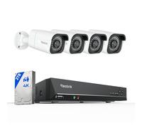 Reolink 4K Kit Camaras de Seguridad PoE, NVR 8CH con 2TB HDD, RLK8-800B4 | 4X Cámaras IP PoE de Vigilancia Exterior, Grabación 24/7, Detección de Persona/Vehículo, IP67 Impermeable, Visión Nocturna