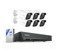 Reolink 4K Kit de Videovigilancia PoE para Exterior, 6X 8MP Cámaras IP, NVR 8CH con 2TB HDD, Grabación 24/7, Detección de Personas/Vehículos, Visión Nocturna, IP67 Impermeable, RLK8-800B6