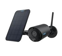 Reolink 5MP Camara Vigilancia WiFi Exterior Batería, Cámara IP de Seguridad Sin Cables con Panel Solar, Detección Humana, Audio de 2 Via, 2K Visión Nocturna, Impermeable, Alexa, Argus Eco (Negro)