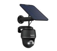 Reolink 5MP Camara Vigilancia WiFi Exterior Solar, Cámara Vigilancia Inalambrica 360° con Bateria, Camara WiFi 2,4/5 GHz, Detección Smart, Compatible con Alexa/Cloud, Argus PT(Negro) + Panel Solar