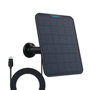 Reolink 6W Panel Solar (Negro) para Cámara Vigilancia Inalámbrica Batería | Fuente de Alimentación Continua, Impermeable, 360° de Montaje Ajustable (con Cable de 4m) [Versión Actualizada 2023]