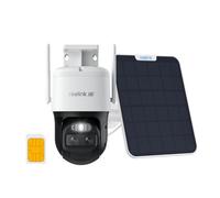 Reolink 8MP 3G/4G LTE Camara Exterior Solar con Tarjeta SIM + Auto-Tracking & Doble Lente, 4K 360° PTZ Camara de Exterior Inalambrica, Detección Smart, Visión Nocturna en Color, TrackMix LTE + SP