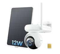 Reolink Altas Go PT + Panel Solar 12W, 4G 360° PT Camara Solar con Auto-Seguimiento, Batería Recargable 20,000 mAh, Pre-grabación de 10s, 4 MP ColorX con Súper Gran Apertura F1.0, Grabación 24/7